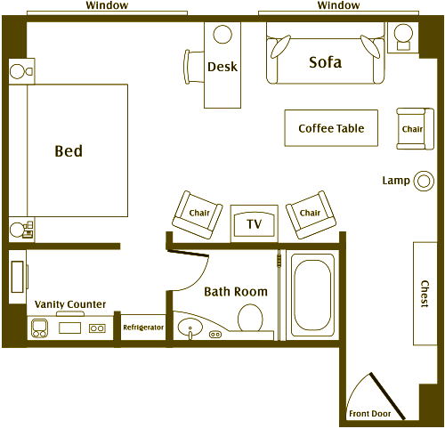 King Suite Floor Plan
