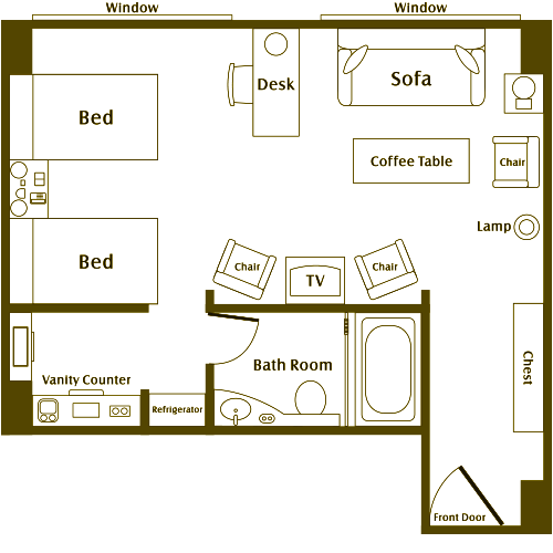 Twin Suite Floor Plan