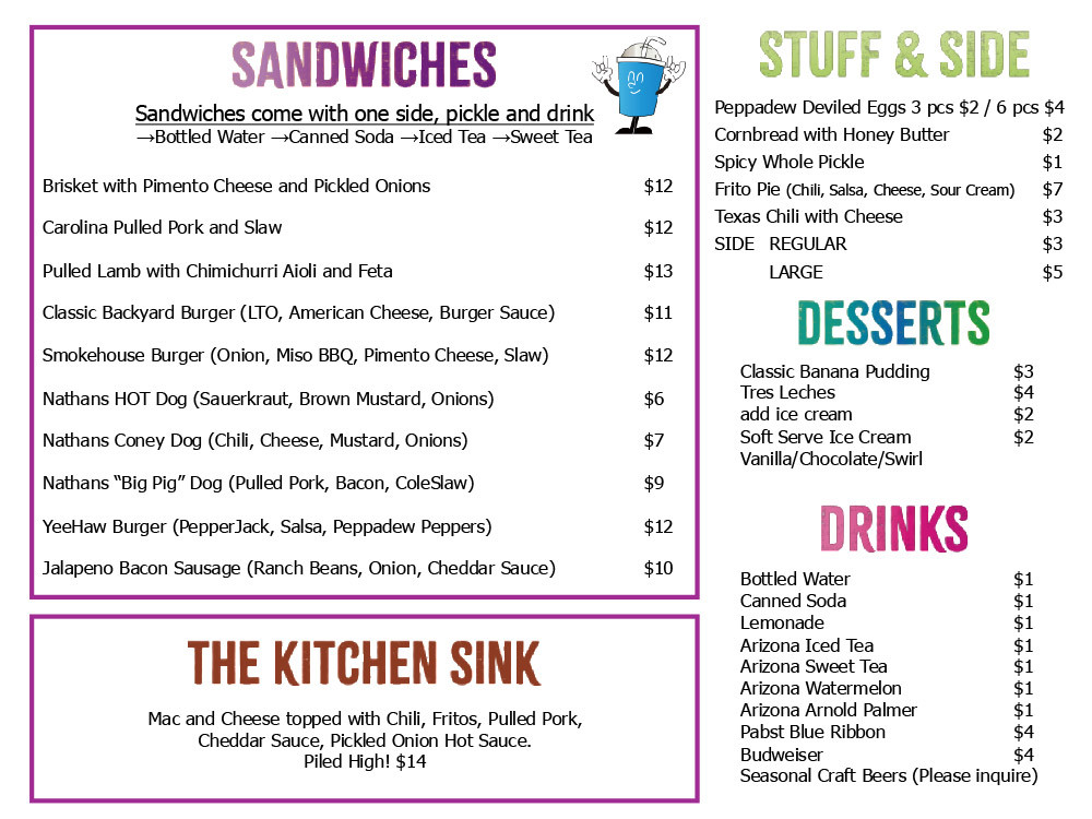 BZQ Menu 2