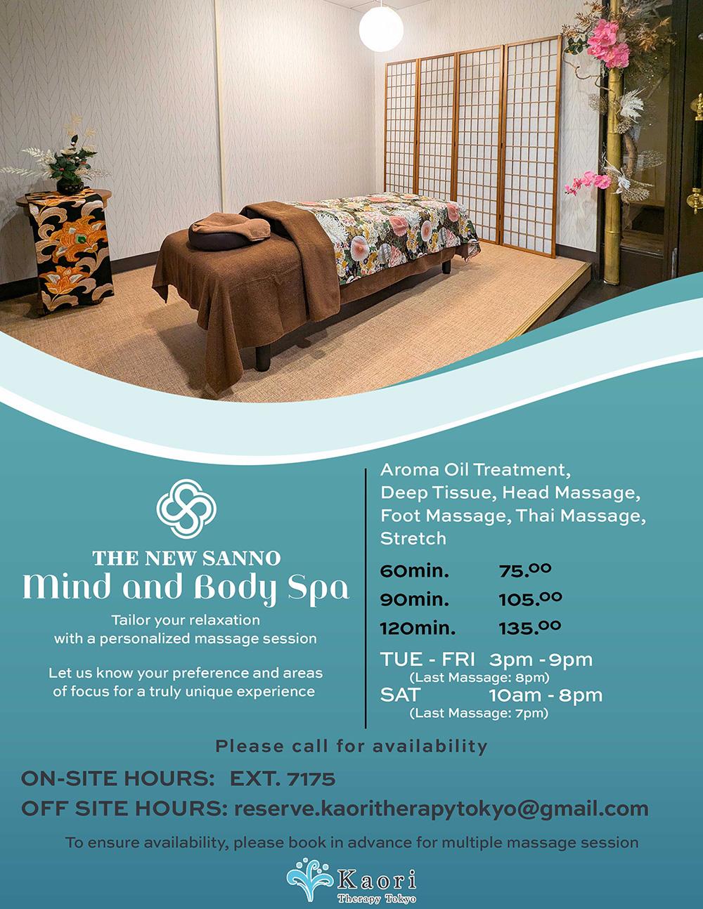 Mind and Body Spa Information