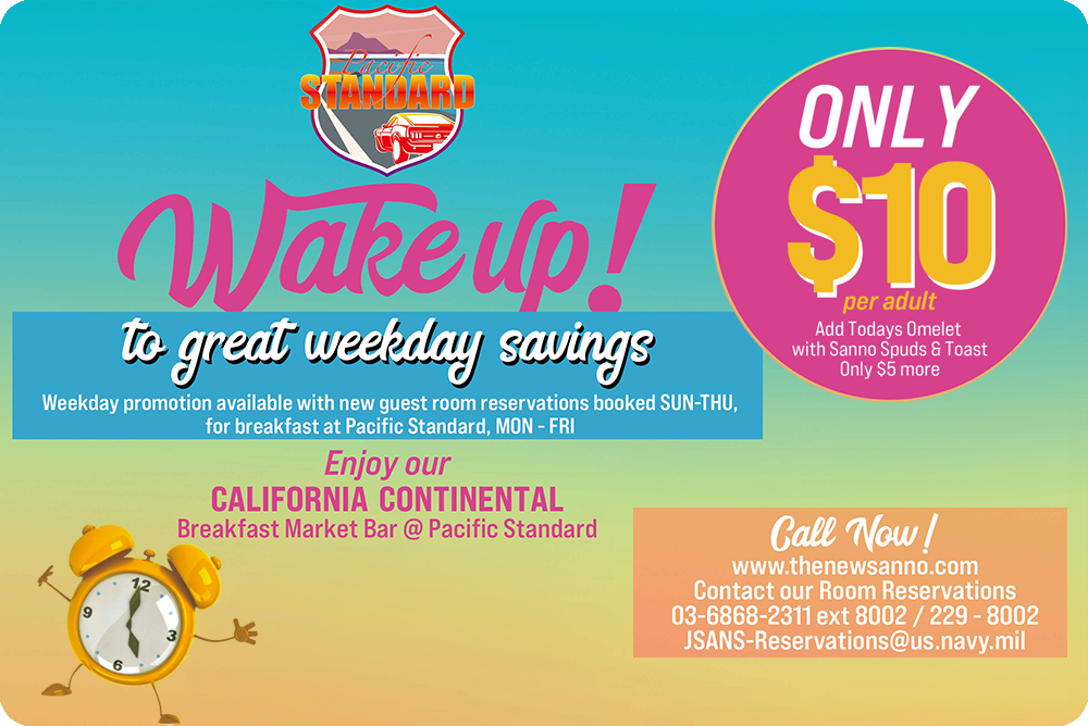 Wake up! to great weekday savings
